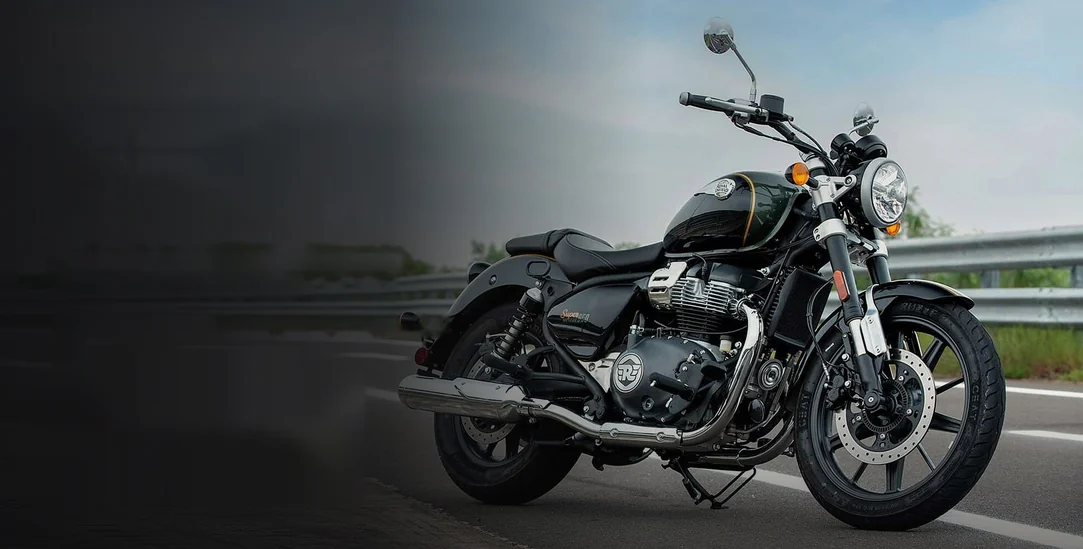 Royal Enfield Super Meteor 650 on an open road